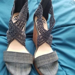 Fergalicious Denim Wedges